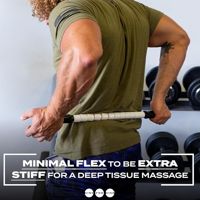 Nine 4 Nine Massage Stick - A Handheld Spindle Massage Stick - Full Body Muscle Recovery & Myofascial Release (24" Massage Pin (Stiff))-Ruum Studio Home