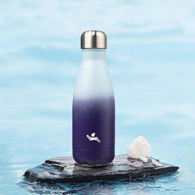 Insulated Water Bottles,12 oz Double Wall Stainless Steel Vacumm Metal Flask for Sports Travel,Ocean Dream-Ruum Studio Home