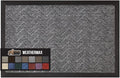 GORILLA GRIP All-Season WeatherMax Doormat, 47x35, Durable Natural Rubber, Stain and Fade Resistant, Low Profile, Indoor Outdoor Door Mats, Easy Clean Patio Entrance Mat, Steel Chevron-Ruum Studio Home