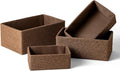 LA JOLIE MUSE Paper Rope Woven Storage Basket Set of 4 with Fabric Liner, Stackable Multipurpose Organizer Bin, Brown-Ruum Studio Home