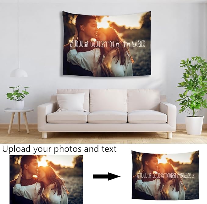 Custom Tapestry For Wall Bedroom Custom Backdrop Personalized Image Text Photo Customized Funny Tapestry Banners And Signs Single Picture Horizontal Tapestrys-Ruum Studio Home