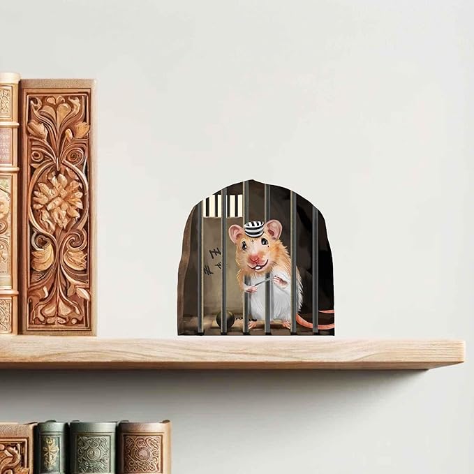 Mouse Reading Book, Wall Decor Sticker Decal, Kids Room, Classroom, Home, Bedroom, Bookcase, Book Lover, of Mice and Men, Children, Adorable, (Mouse Trap)-Ruum Studio Home