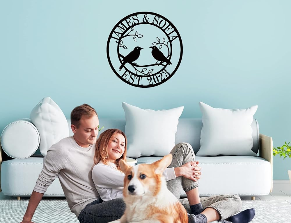 Personalized Anniversary Wedding Gifts for Couple | Wedding Gifts for Couples 2025 | Couples Gift for Her | Anniversary Wedding Date Sign-Ruum Studio Home