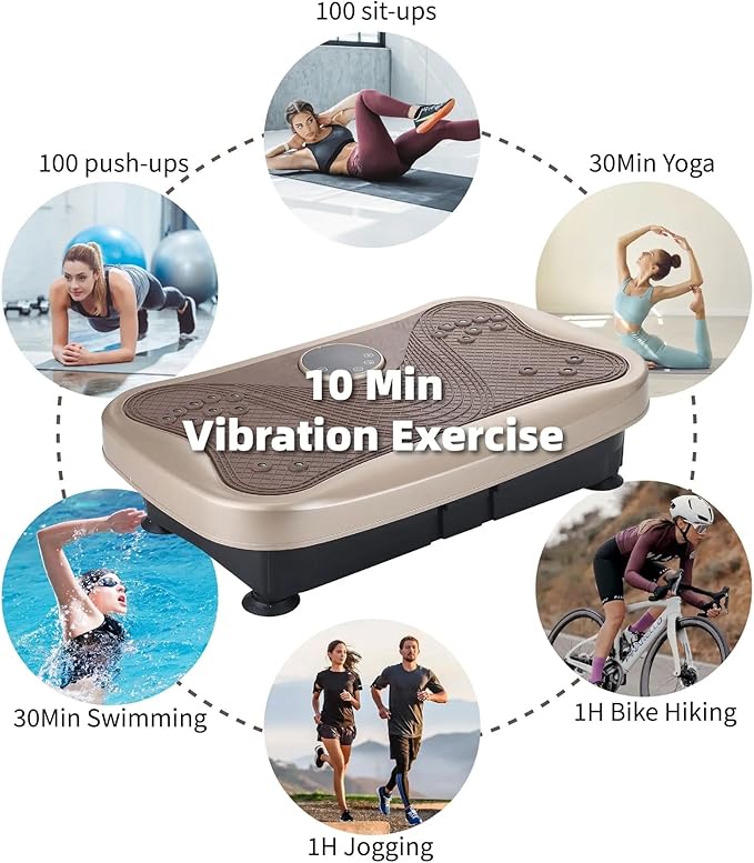 Vibration Plate Fitness Platform Whole Body Exercise Machine with 120 Speed Levels, Lymphatic Drainage, Fat Burning, and Weight Loss, Perfect for Women, Men, and Home Gym Exercise-Ruum Studio Home