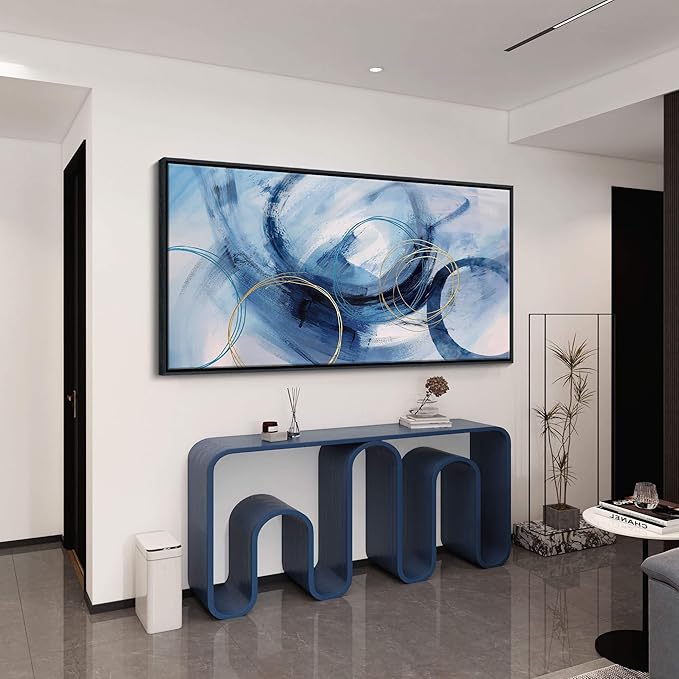 Abstract Wall Art DUNHUANG ART Framed Canvas Wall Art - Modern Wall Art Decor for Living Room, Bedroom, Office - Ready to Hang - Home Decoration 30"x60"-Ruum Studio Home