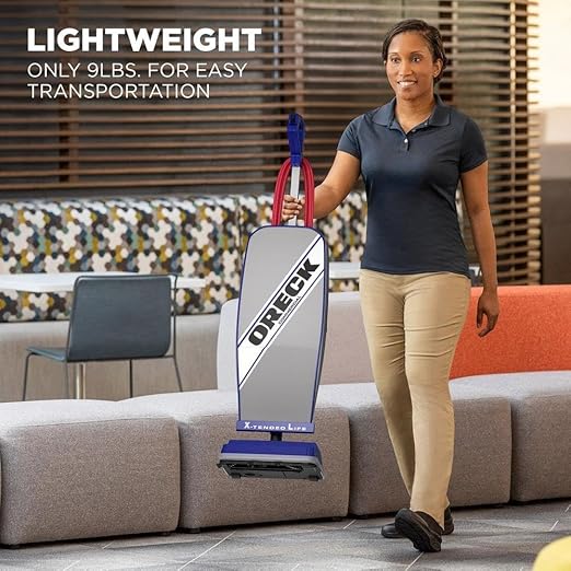 Oreck Commercial XL Vacuum Cleaner, Bagged Upright Vac for Carpets and Hard Floor, Lightweight, Automatic Height Adjust, High-Speed Brush Roll, Powerful Vacuum Cleaners for Commercial Use-Ruum Studio Home