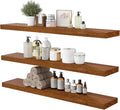 BAMEOS Floating Shelves,40 in W x 8in D Wall Mounted Wooden Shelves with Invisible Brackets Set of 3, Hanging Wall Shelves Decoration for Bedroom, Bathroom, Living Room and Kitchen-Ruum Studio Home