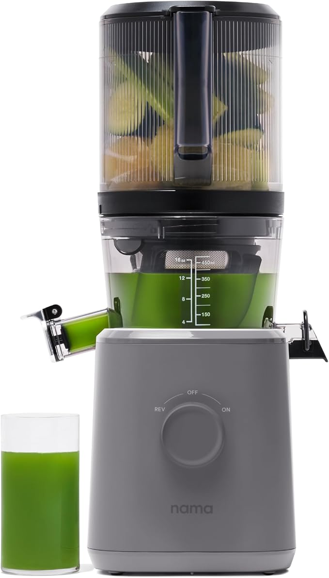 Nama J2 Cold Press Juicer – Self Feeding for Hands-Free Operation with Wide Mouth Hopper for Whole Recipe Loading, Zero Waste Masticating Juicer For More Juice, Less Pulp – Easy Cleanup & Assembly-Ruum Studio Home