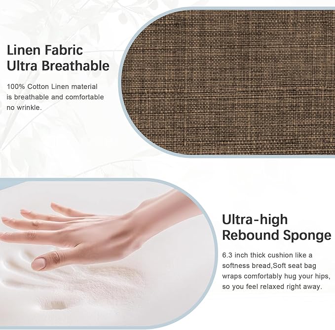 Accent Chair 2 Seat, Arm Chairs with Soft Seat and Armrests for Living Room, Love seat for Dining, Reading, and Waiting Rooms (Brown)-Ruum Studio Home