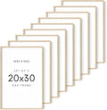 HAUS AND HUES 20 x 30 Frame Set of 9-20 By 30 Picture Frame, 20x30 Poster Frame Wood, Big 20 Inch x 30 Inch Frame, Natural 30x20 Picture Frame, 20 x 30 Picture Frame (20x30 Beige Frame)-Ruum Studio Home