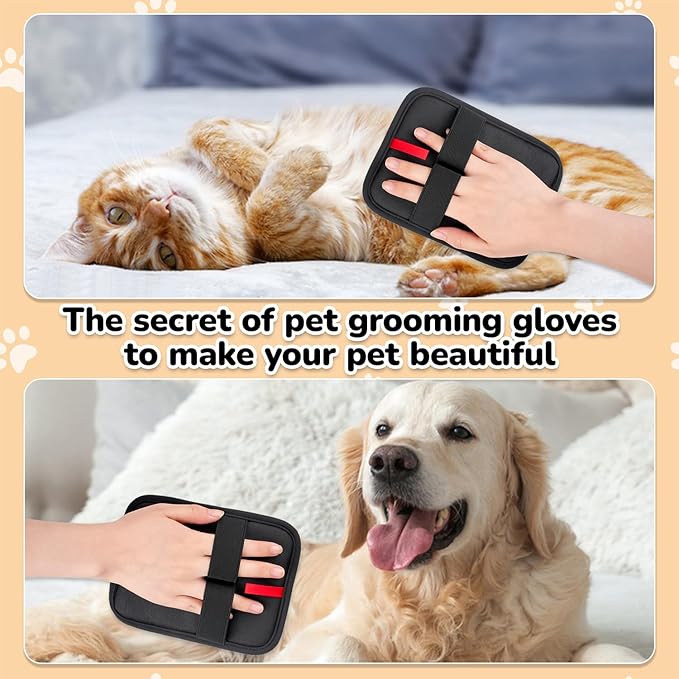 Pet Hair Remover, electrostatic pet Hair Removal Gloves, cat and Dog pet Hair Removal Tools, Suitable for Bed Sheets, Blankets, Clothes, Sofas, Multi-Functional Beauty Gloves -2 Piece-Ruum Studio Home