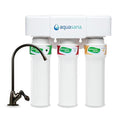 Aquasana Under Sink Water Filter System - Reduces PFAS, Lead, & Chlorine in Drinking Water - Under Counter Claryum Filtration for Kitchen - 3-Stage Max Flow - Oil-Rubbed Bronze Faucet - AQ-5300+.62-Ruum Studio Home