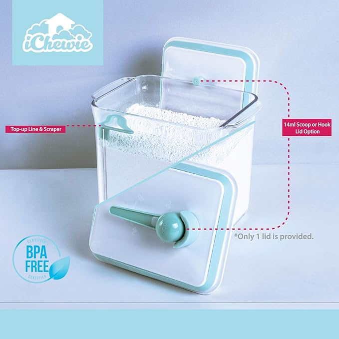 BopTop (1pc - 1700ml) Airtight Food Storage Container – Mechanical Silicone Seal Canister - BPA-Free - 1.79Qt-Ruum Studio Home
