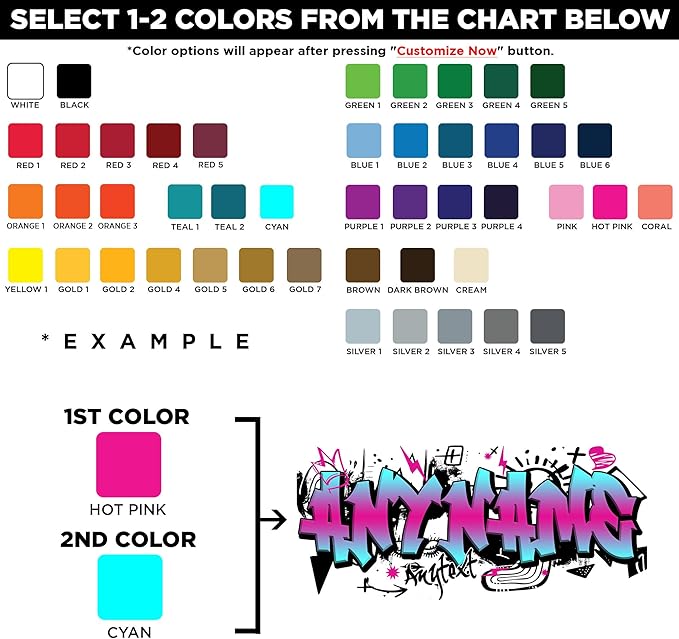 Custom Graffiti Wall Decal Personalized Graffiti Name Fitness Gym Workout Room Wall Decals and Stickers for Nursery, Room Walls Decor, Peel & Stick Name Decals for Walls-Ruum Studio Home
