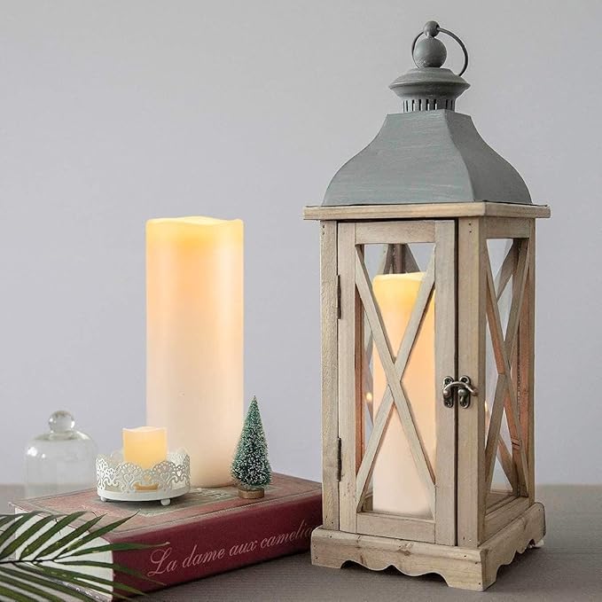 Homemory 4" x 10" Large Waterproof Outdoor Flameless Candles, Battery Operated LED Pillar Candles with Remote and Timers for Indoor Outdoor Lanterns, Long Lasting, Dark Ivory, Set of 4-Ruum Studio Home
