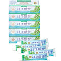 Auromere Ayurvedic Herbal Toothpaste, Fresh Mint - Vegan, Natural, Non GMO, Flouride Free, Gluten Free, with Neem & Peelu (4.16 oz), 5 Pack-Ruum Studio Home