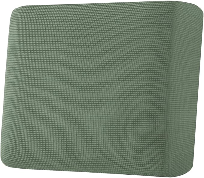 H.VERSAILTEX Super Stretch Individual Seat Cushion Covers Sofa Covers Couch Cushion Covers Slipcover Sets Thick Jacquard Textured Twill Fabric (1 Piece Chair Cushion Cover, Loden Frost)-Ruum Studio Home