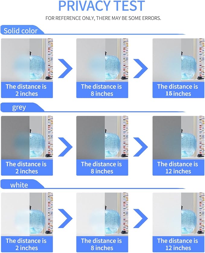 Frosted Glass Window Privacy Film Decorative, Bathroom Privacy Film for Glass Windows Cover, Static Cling, Removable, Reusable, Anti-UV, Anti-Glare, Heat Blocking,Gray,23.6X196.9Inch-Ruum Studio Home