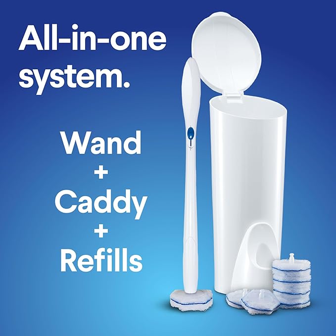 Clorox Original Cleaning System, ToiletWand, Storage Caddy, 6 Refill Heads, Dorm Room Essentials, (Package May Vary)-Ruum Studio Home
