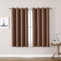 ChrisDowa Grommet Room Darkening Curtains for Bedroom and Living Room - 2 Panels Set Thermal Insulated Blackout Curtains (Cappuccino, 52W x 45L)-Ruum Studio Home