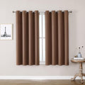 ChrisDowa Grommet Room Darkening Curtains for Bedroom and Living Room - 2 Panels Set Thermal Insulated Blackout Curtains (Cappuccino, 52W x 54L)-Ruum Studio Home