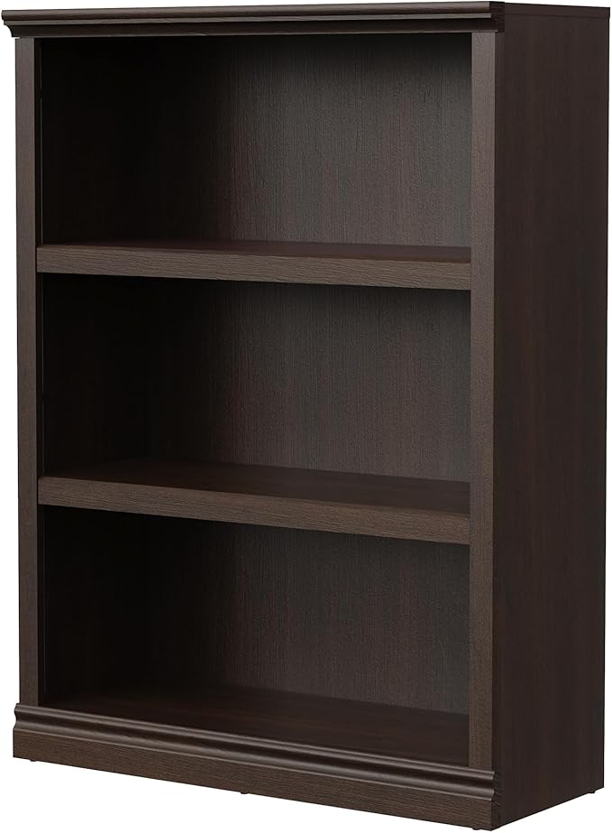 43 in Tall Bookcase, 3-Tier Bookshelf Open Storage, 33 inch Wide Floor Standing Indoor Furniture, Book Cases for Home School Library Office Bedroom Kids, Dark Cherry 3 Tiers-Ruum Studio Home