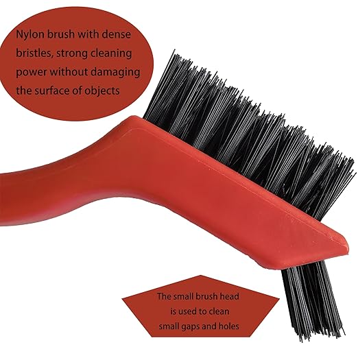 6-Pack Nylon Cleaning Brushes - Non-Scratch Nylon Bristles for Delicate Surfaces & Daily Cleaning | Ergonomic Grip with Mini Head & Hanging Hole-Ruum Studio Home