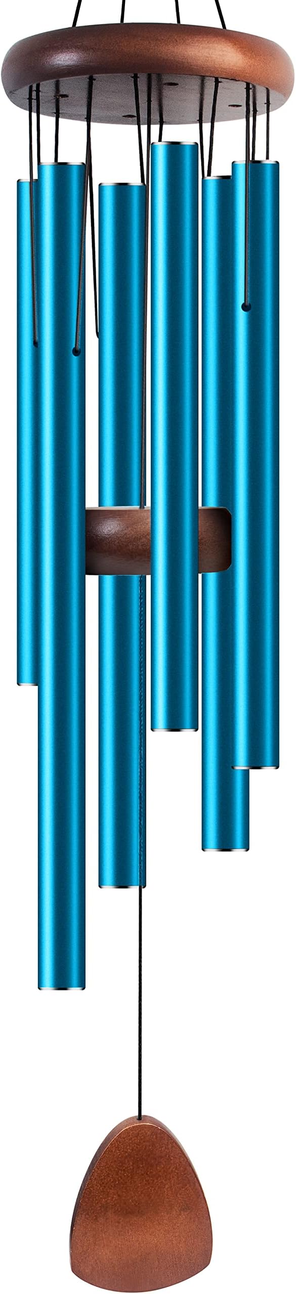 Large Aluminium Wind Chimes 37 Inches to Create a Zen Atmosphere Suitable for Outdoor, Garden, Patio Decoration. Classic Wind Chimes with Wind Catcher Suitable as A Gift for Unisex(Blue)-Ruum Studio Home