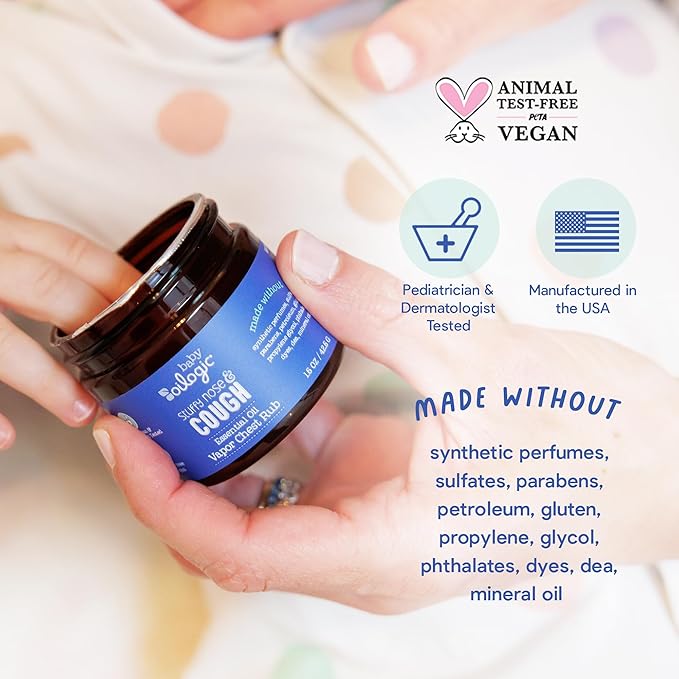 Oilogic Stuffy Nose & Cough Baby Essentials - Baby Humidifier Vapor Drops for Diffuser & Humidifier & Chest Vapor Rub - Gentle Essential Oil Blends Soothe Cough & Stuffy Noses & Support Restful Sleep-Ruum Studio Home