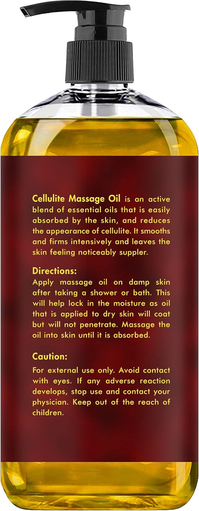 MAJESTIC PURE Cellulite Massage Oil for Massage Therapy - Refreshing, and Relaxing - Natural Oils with with Vegan Collagen & Stem Cells - for All Skin Types - Men and Women - 8 fl oz-Ruum Studio Home