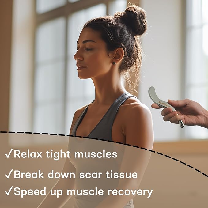 3-Piece Muscle Scraper Tool Set for IASTM Therapy - Stainless Steel Gua Sha Tool for Myofascial Release and Deep Tissue Massage Tool Set-Ruum Studio Home