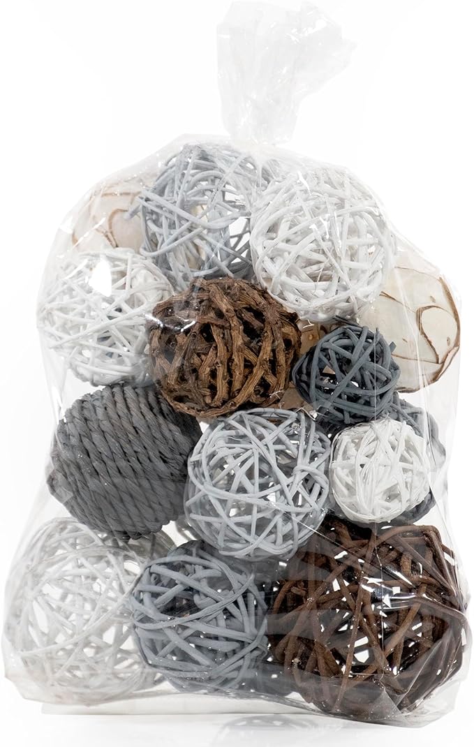 ANDALUCA Decorative Balls Vase Filler Bag with Orbs, Balls (Grey)-Ruum Studio Home