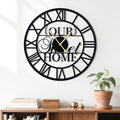 20inches/50cm Wall Clocks Roman Numeral Battery Powered No Ticking Silent Modern Unique Metal Wall ClocksSuitable Living Room Kitchen Bedroom Fireplace Office Farmhouse-Ruum Studio Home