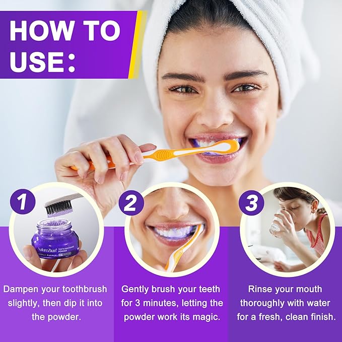 Teeth Whitening Powder - Teeth Whitening - Removes Stains - No Sensitivity - Toothpaste Power - Breath Freshener - for Coffee, Tea and Tobacco Stains 15g-Ruum Studio Home