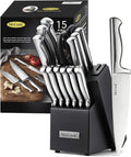 McCook® Knife Sets, German Stainless Steel Knife Block Sets with Built-in Sharpener-Ruum Studio Home
