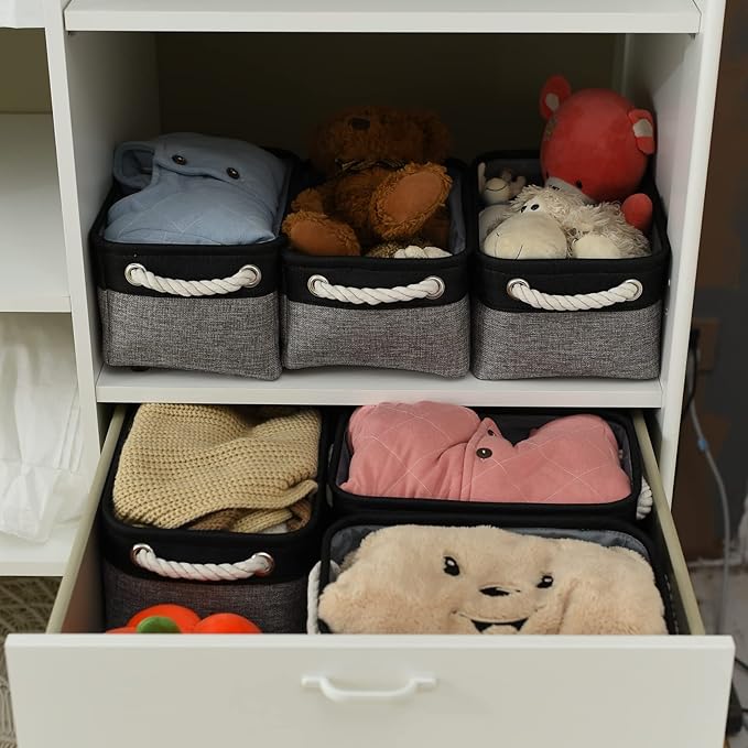 Fabric Storage Cubes - Closet Storage Bins Storage Baskets for Organizing with Handles Organization and Storage 11.8 (L) x 7.8 (W) x 5.2 (H) inches-Ruum Studio Home
