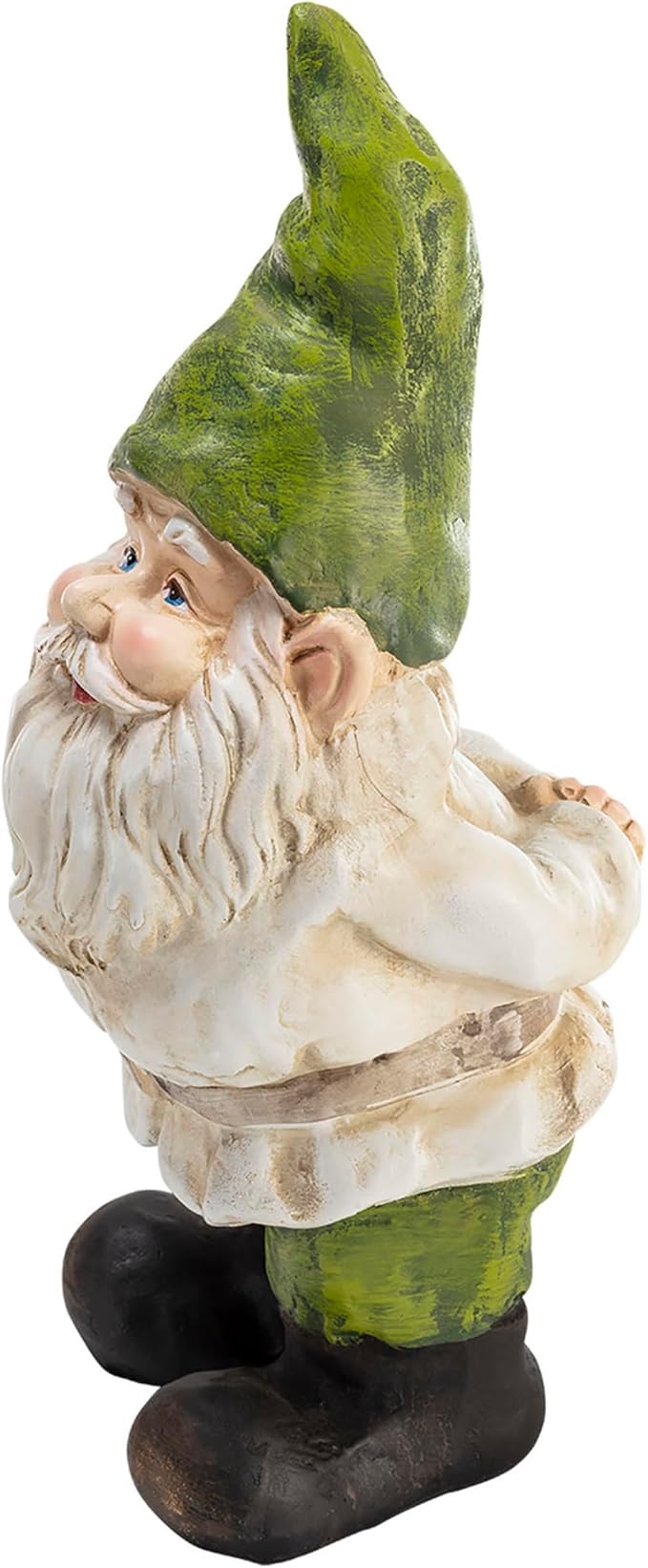 Alpine Corporation 12" Tall Traditional Outdoor Garden Gnome Yard Statue Decoration-Ruum Studio Home