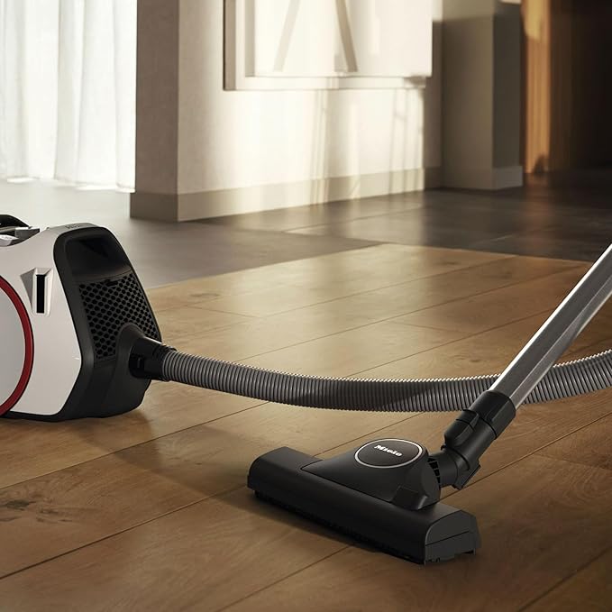 Miele Boost CX1 PowerLine SNRF0 Bagless Canister Vacuum Cleaner in Lotus White, Compact-Ruum Studio Home