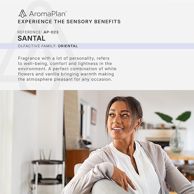 Aromaplan Hotel Scents Santal 5 Fl Oz (2 Pack), Luxury Aroma & Hotel Fragrance Diffuser Oil- Hotel Diffuser Oil for Aromatherapy- USA Made, Bigger Bottle, Bolder Aroma & Longer Lasting-Ruum Studio Home