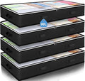 Budding Joy 90L Under Bed Storage Containers, Closet Organizers and Storage Bins, Foldable Underbed Storage Bags for Blankets, Towels, Comforter, Sweaters, Pillows, Linen Sheets, Wrapping Paper，Black-Ruum Studio Home