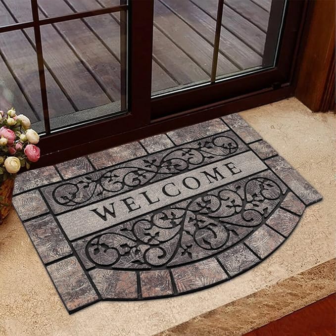 Thick Welcome Mats Outdoor, 24 * 36" Large Front Door Mat Entrance, Durable Welcome Mat for Front Door, Heavy Duty No Slip Rubber Outdoor Mats for Home Entrance-Ruum Studio Home