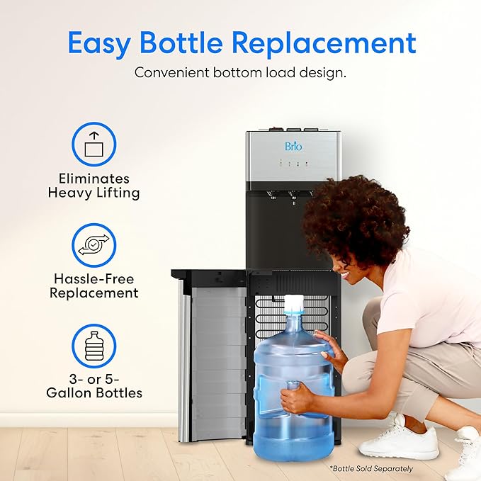 Brio Self Cleaning Bottom Loading Water Cooler Water Dispenser – Limited Edition - 3 Temperature Settings - Hot, Cold & Cool Water-Ruum Studio Home