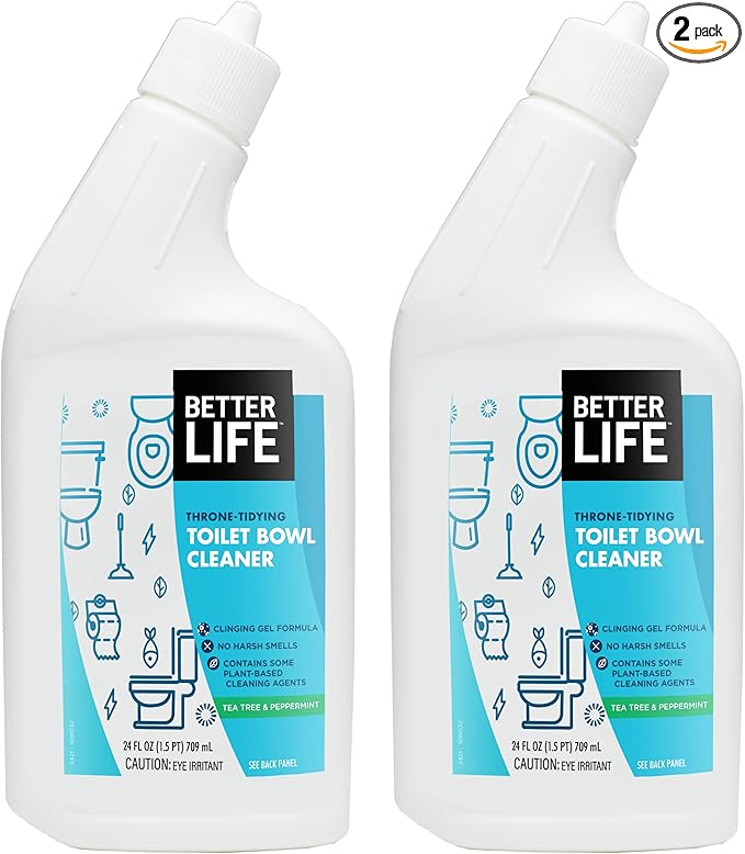 Better Life Natural Toilet Bowl Cleaner, Tea Tree & Peppermint Scent, 24 Fl Oz (Pack of 2)-Ruum Studio Home