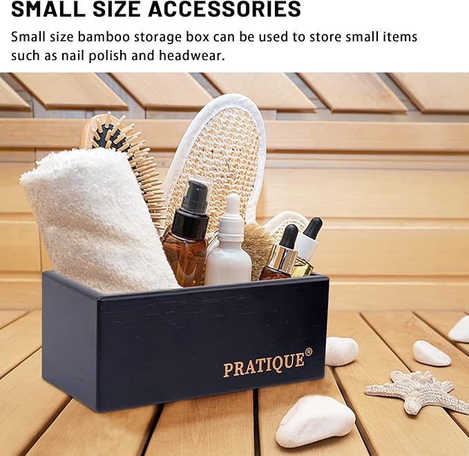 Bamboo Drawer Organizer - Kitchen Utensil Organizer Silverware Tray Cutlery Holder，Office Desk Supplies and Accessories,12 * 5.9 * 2.6,Black-Ruum Studio Home