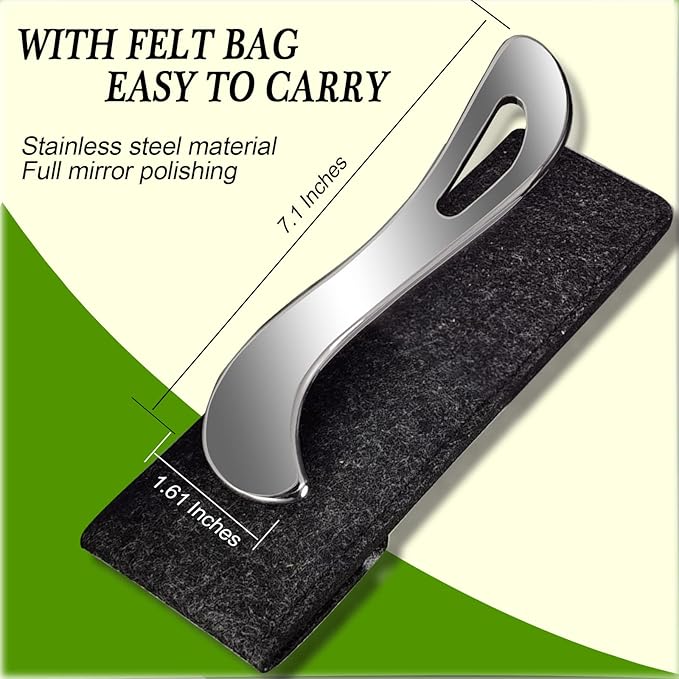 BYYDDIY Stainless Steel Gua Sha Muscle Scraper Tools,Scraping Massage Tools,Scar Tissue Tool,Guasha Massage Scraper Tool,IASTM Tools,Fascia Scraper,Soft Tissue Massage Tool, Guasha Tool for Body-Ruum Studio Home