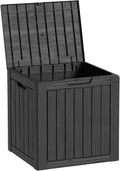 30 Gallon Double-Wall Resin Deck Box - Lockable Waterproof Outdoor Storage Box, 151lbs Capacity & Doubles as Seating for Patio Furniture - Garden Tools, Pool Accessories (Black)-Ruum Studio Home