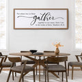 For Where Two Or Three Gather Sign Dining Room kitchen Wall Decor Bible Verse Scripture Matthew 18:20 Wooden Frame 32X12 Inch for Christian Family Hanging Art (Wood)-Ruum Studio Home