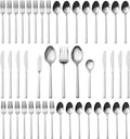 Alata Cube 45-Piece Forged Stainless Steel Flatware Set Cutlery Set,Service for 8,Silver Finish,Dishwasher Safe-Ruum Studio Home