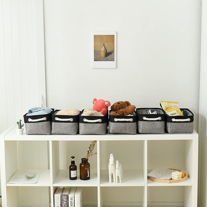 Fabric Storage Cubes - Closet Storage Bins Storage Baskets for Organizing with Handles Organization and Storage 11.8 (L) x 7.8 (W) x 5.2 (H) inches-Ruum Studio Home