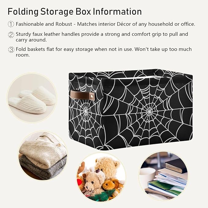 Storage Basket Storage Bins Organizer Bag Collapsible Closet Shelf Baskets Cube with handle for Baby Cloth Pet Toy Book 14.2×10.2×8.3 IN-Ruum Studio Home